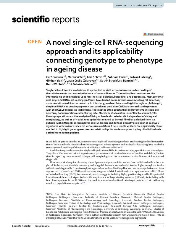 (PDF) A novel single-cell RNA-sequencing approach and its applicability ...