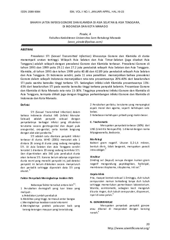 (PDF) Bahaya Laten Infeksi Gonore Dan Klamidia DI Asia Selatan & Asia