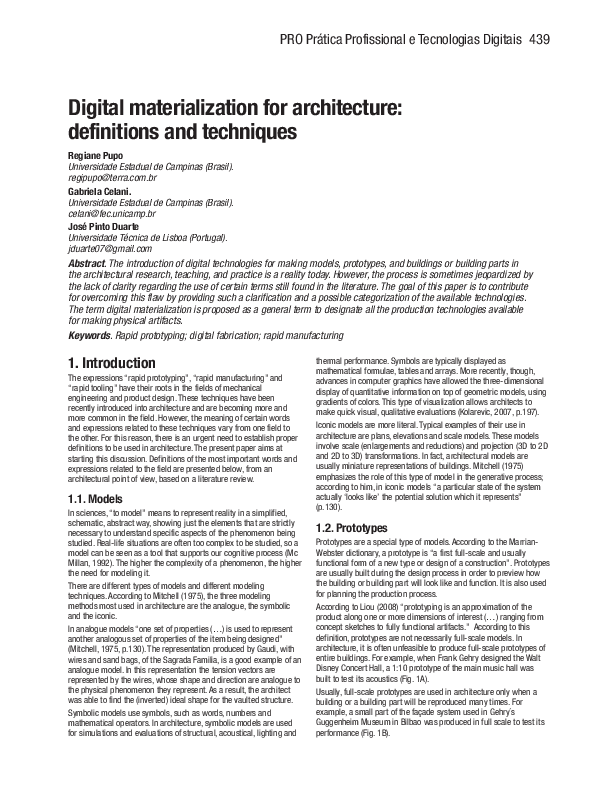 (PDF) Digital materialization for architecture: definitions and techniques