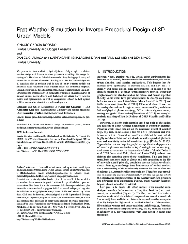 (PDF) Fast Weather Simulation for Inverse Procedural Design of 3D Urban ...