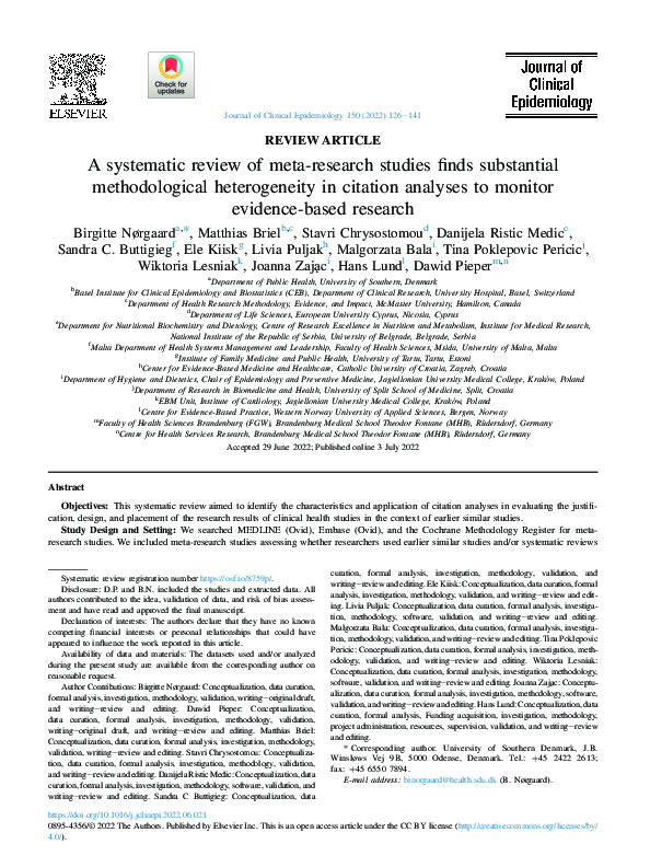 (PDF) A systematic review of meta-research studies finds substantial ...