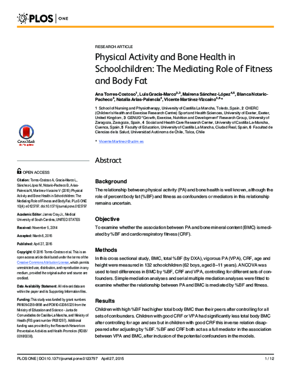 (PDF) Physical Activity and Bone Health in Schoolchildren: The ...