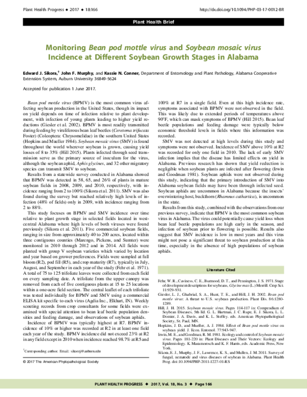 (PDF) Monitoring Bean pod mottle virus and Soybean mosaic virus ...