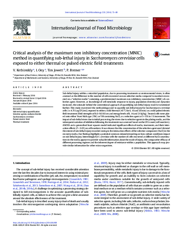 (PDF) Critical analysis of the maximum non inhibitory concentration ...