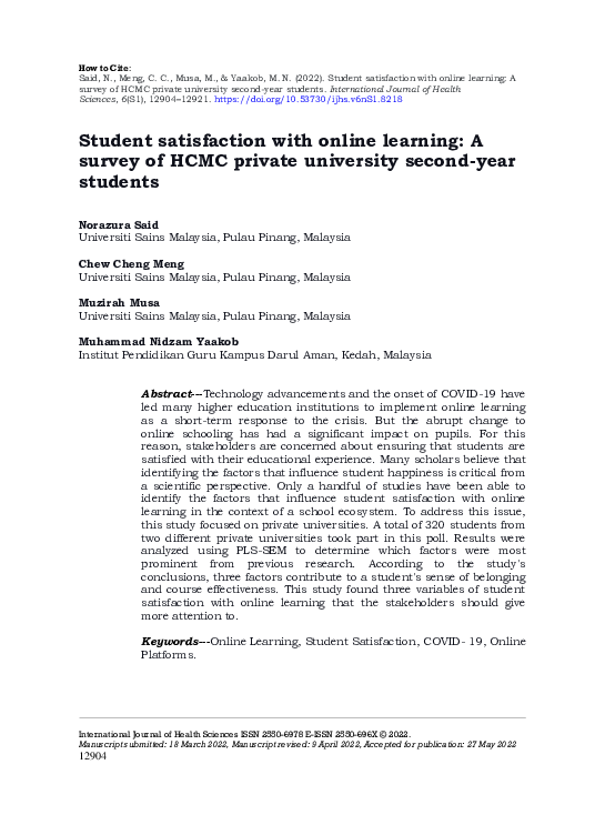 Pdf Student Satisfaction With Online Learning Pdf Student Satisfaction With Online Learning