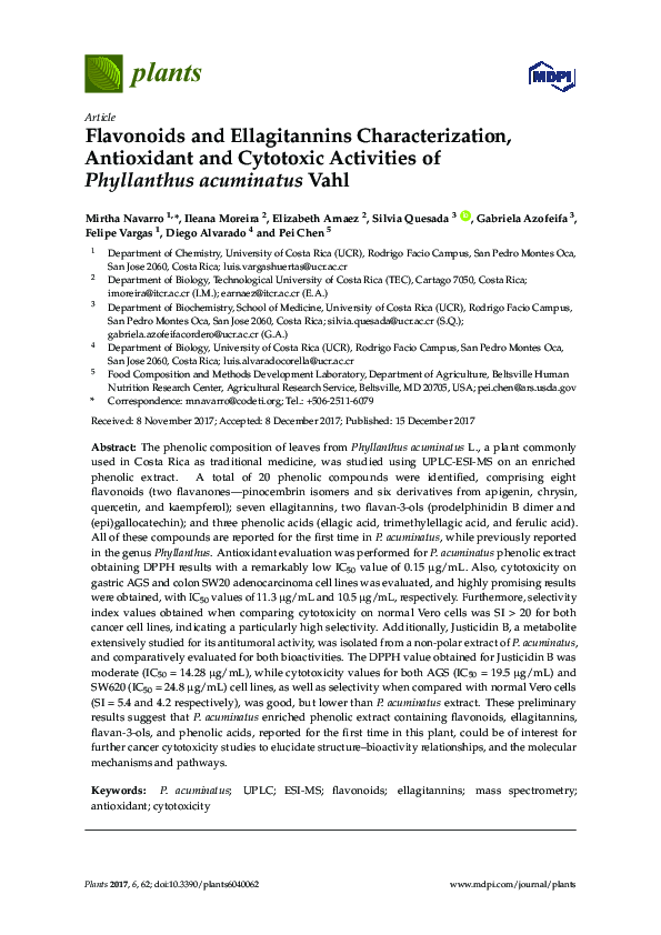 (PDF) Flavonoids and Ellagitannins Characterization, Antioxidant and ...