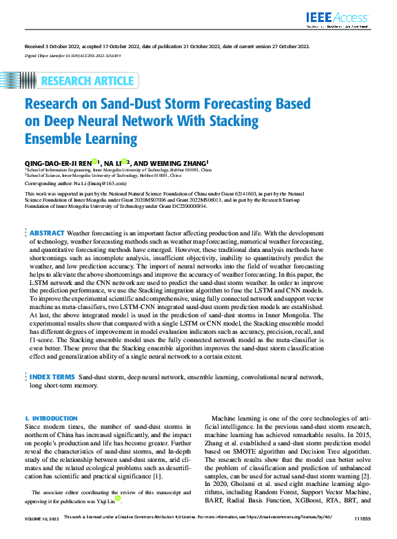 (PDF) Research on Sand-Dust Storm Forecasting Based on Deep Neural ...