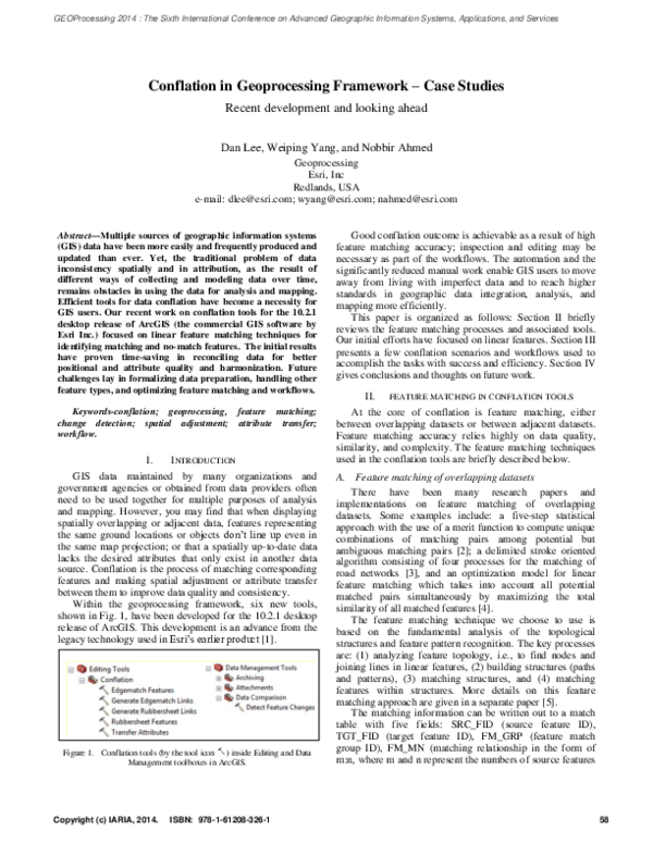 (PDF) Conflation in Geoprocessing Framework – Case Studies Recent ...