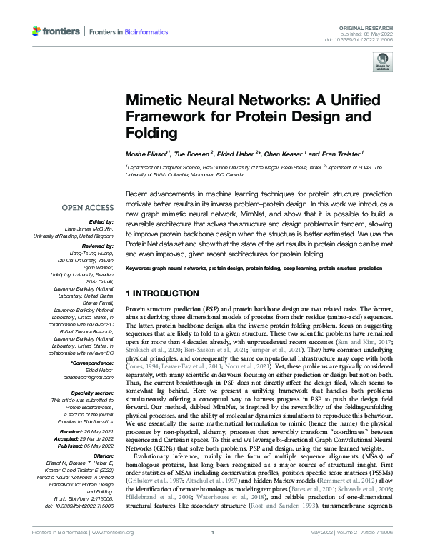 (PDF) Mimetic Neural Networks: A Unified Framework for Protein Design ...