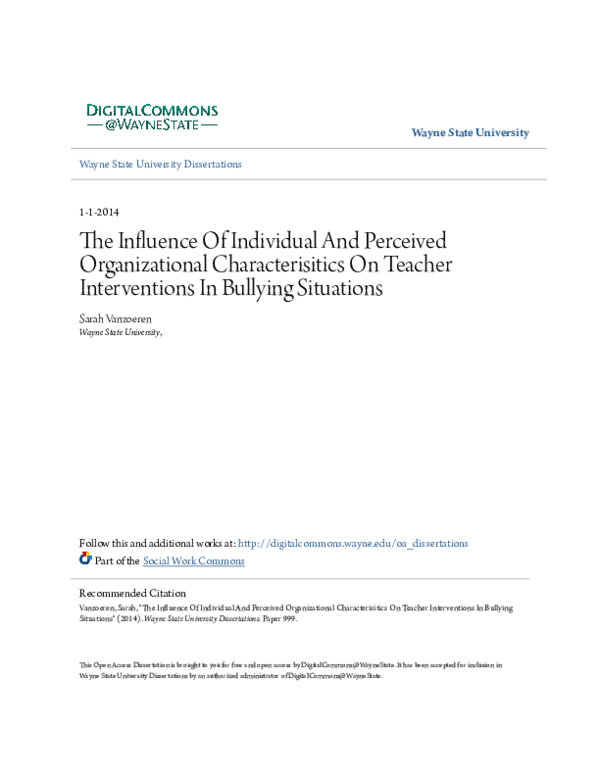 (PDF) The Influence Of Individual And Perceived Organizational ...