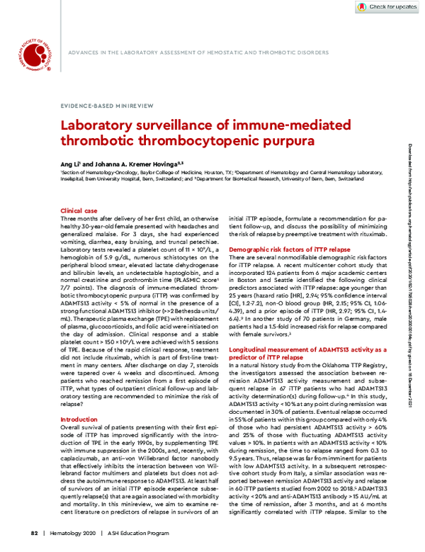 (PDF) Evidence-Based Minireview: Laboratory surveillance of immune ...
