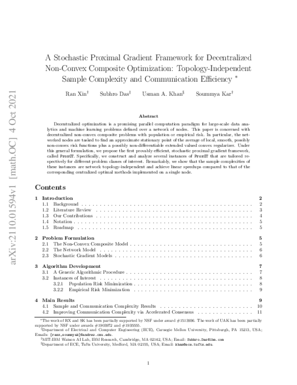 (PDF) A Stochastic Proximal Gradient Framework for Decentralized Non ...