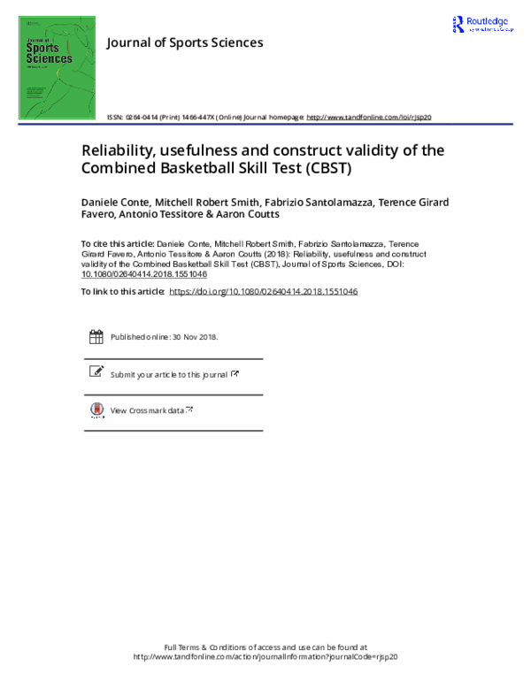 (PDF) Reliability, usefulness and construct validity of the Combined ...