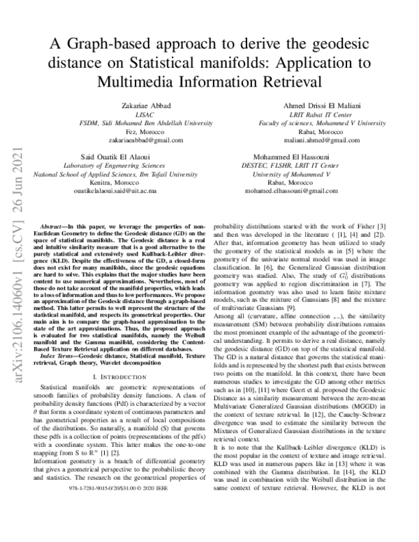 (PDF) A Graph-based approach to derive the geodesic distance on ...