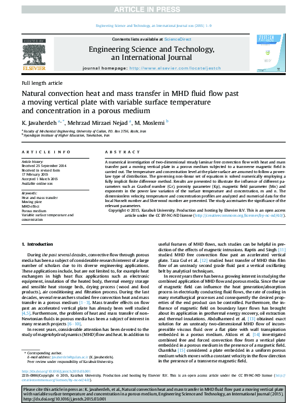 (PDF) Natural convection heat and mass transfer in MHD fluid flow past ...