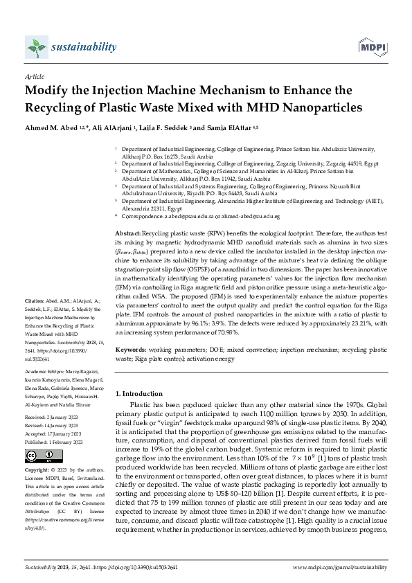 (PDF) Modify the Injection Machine Mechanism to Enhance the Recycling ...