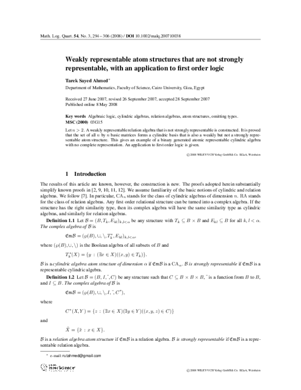 (PDF) Weakly representable atom structures that are not strongly ...