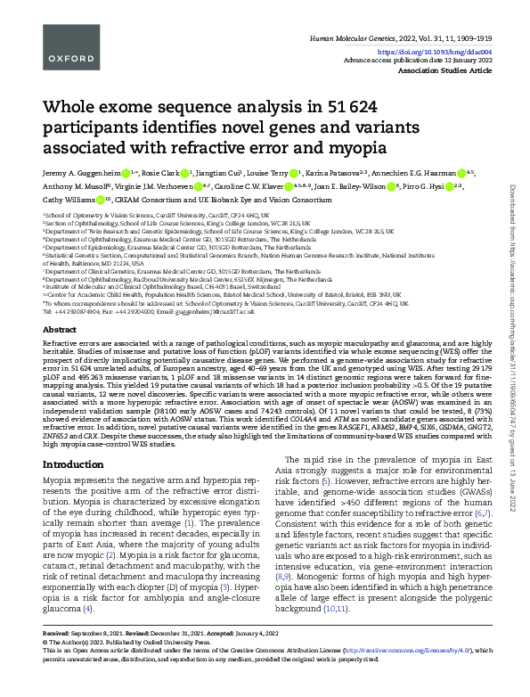 (PDF) Whole exome sequence analysis in 51 624 participants identifies ...