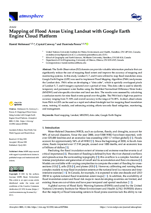 (PDF) Mapping of Flood Areas Using Landsat with Google Earth Engine ...