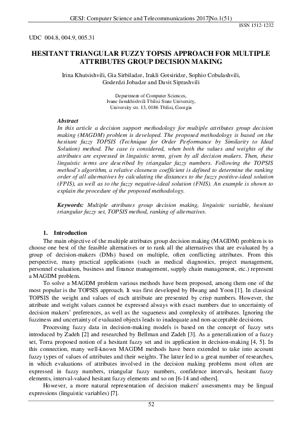 (PDF) Hesitant Triangular Fuzzy Topsis Approach for Multiple Attributes ...