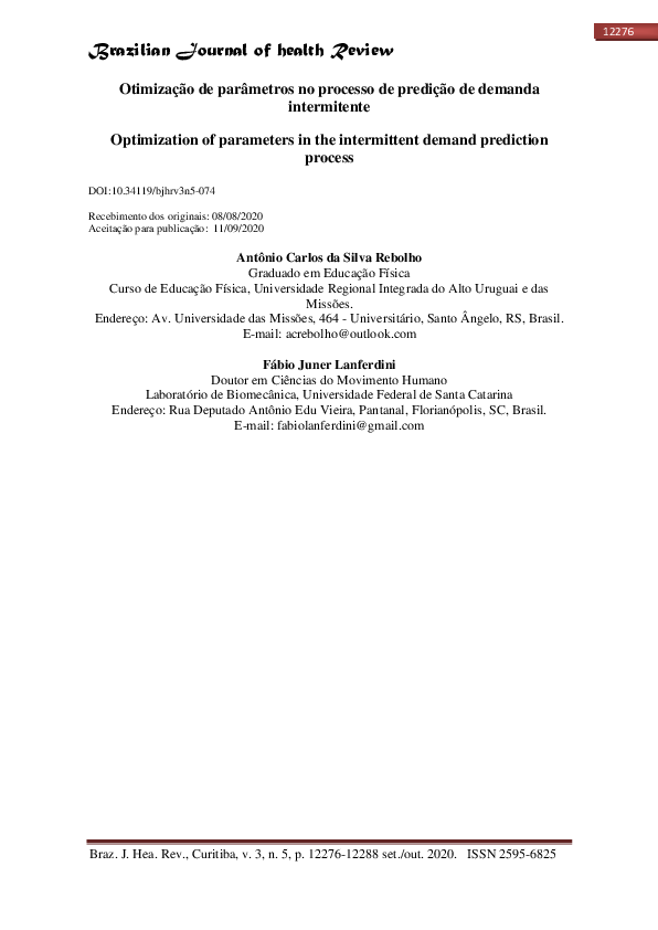 (PDF) Otimização de parâmetros no processo de predição de demanda ...