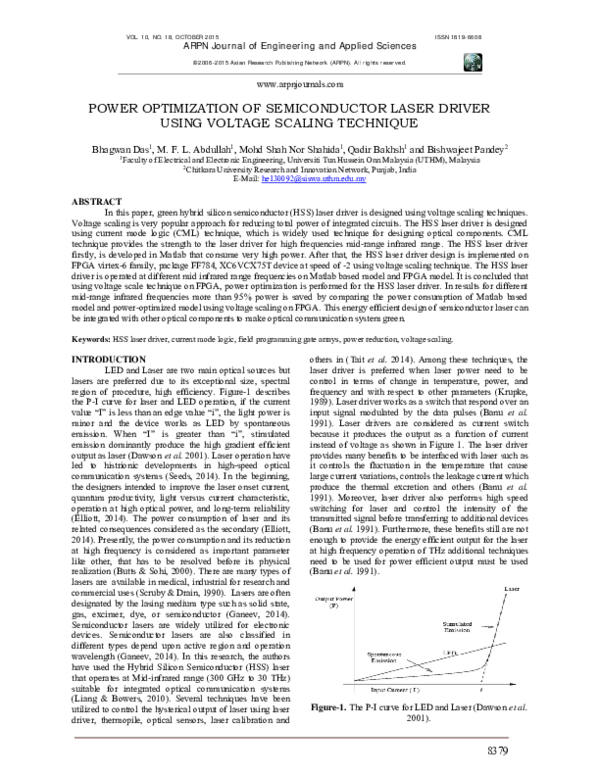 (PDF) Power optimization of semiconductor laser driver using voltage ...