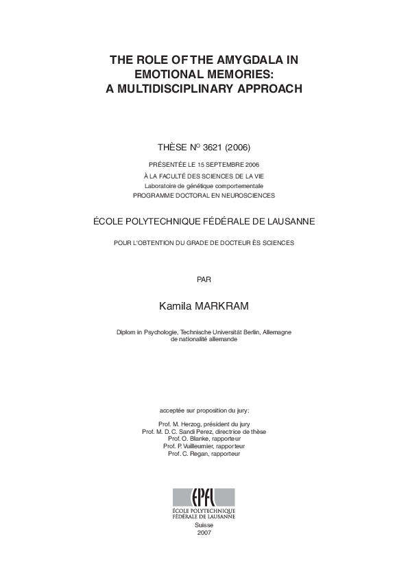 (PDF) The role of the amygdala in emotional memories: a ...