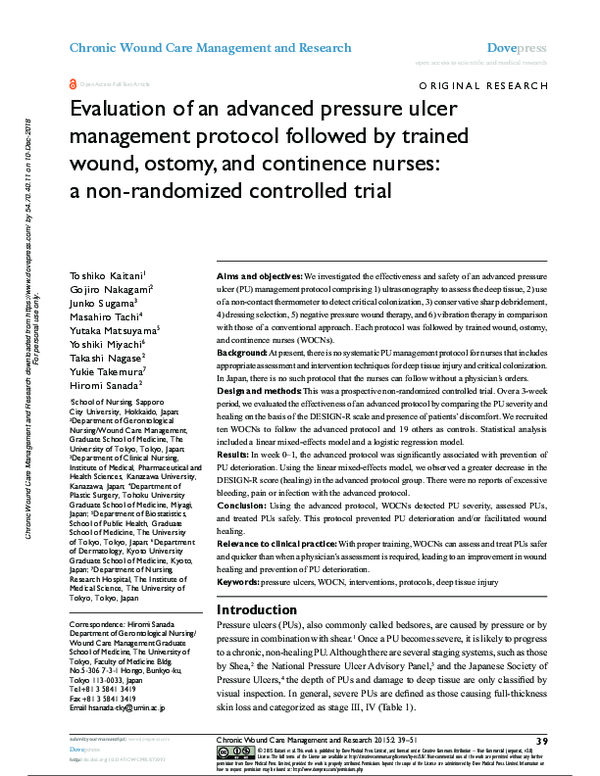 (PDF) Evaluation of an advanced pressure ulcer management protocol
