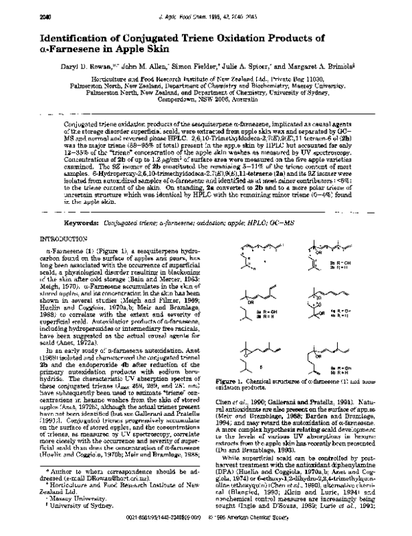 (PDF) Identification of Conjugated Triene Oxidation Products of .alpha ...