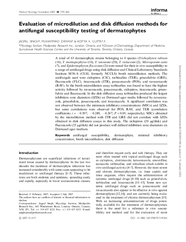 (PDF) Evaluation of microdilution and disk diffusion methods for ...