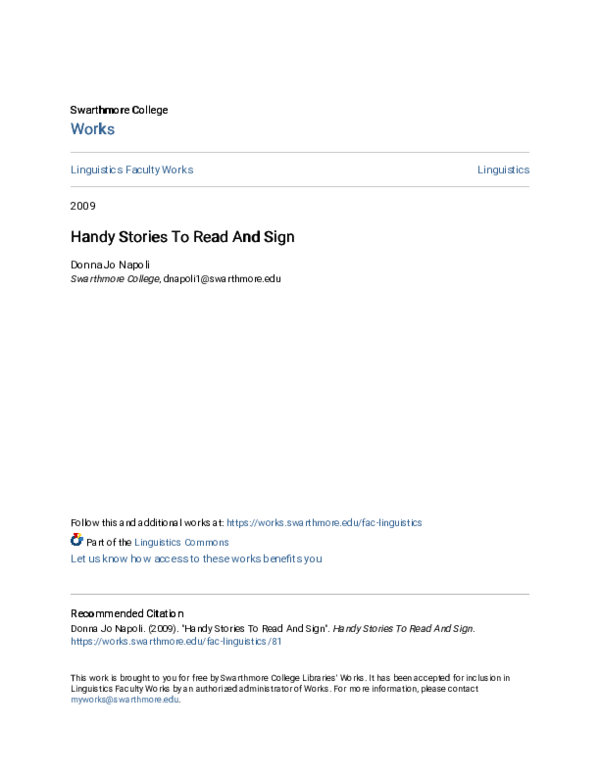 (PDF) Handy Stories to Read and Sign