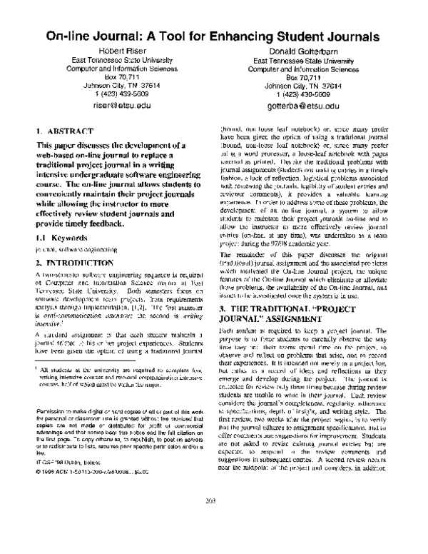(PDF) On-line journal