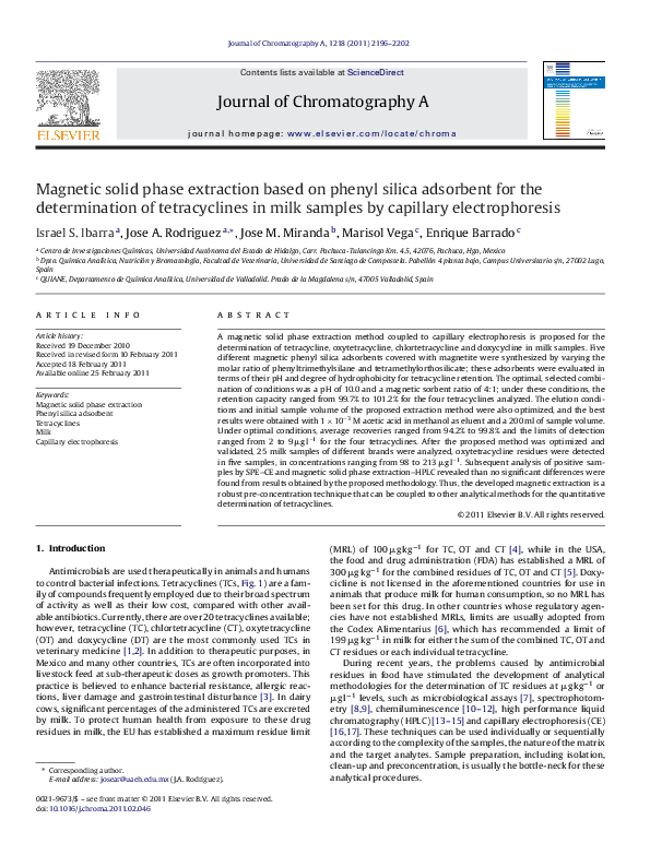 (PDF) solid phase extraction based on phenyl silica adsorbent