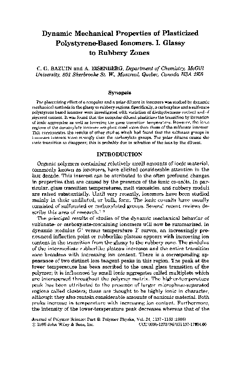 (PDF) Dynamic mechanical properties of plasticized polystyrene-based ...