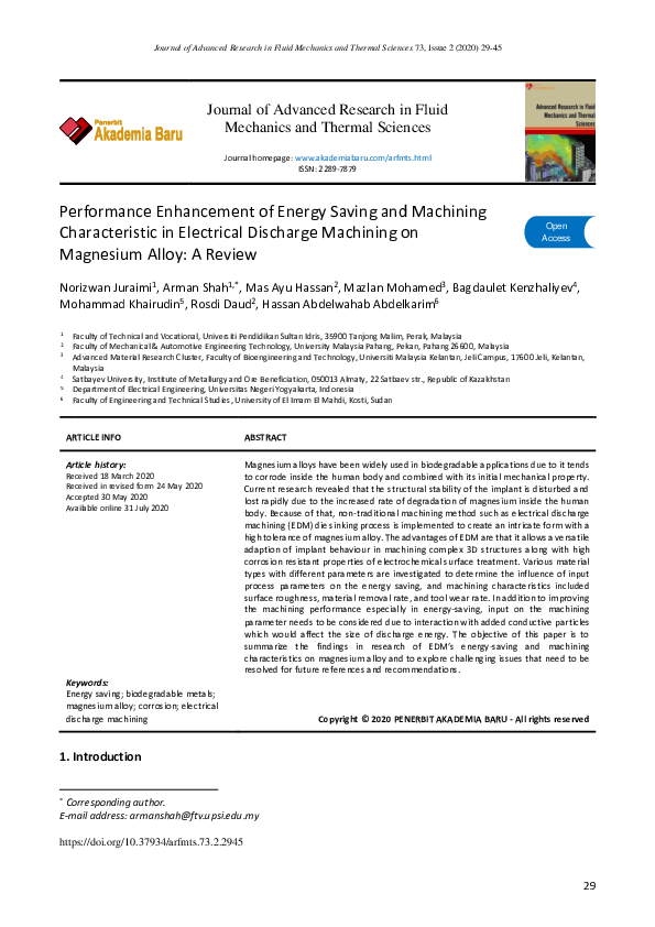 (PDF) Performance Enhancement of Energy Saving and Machining ...