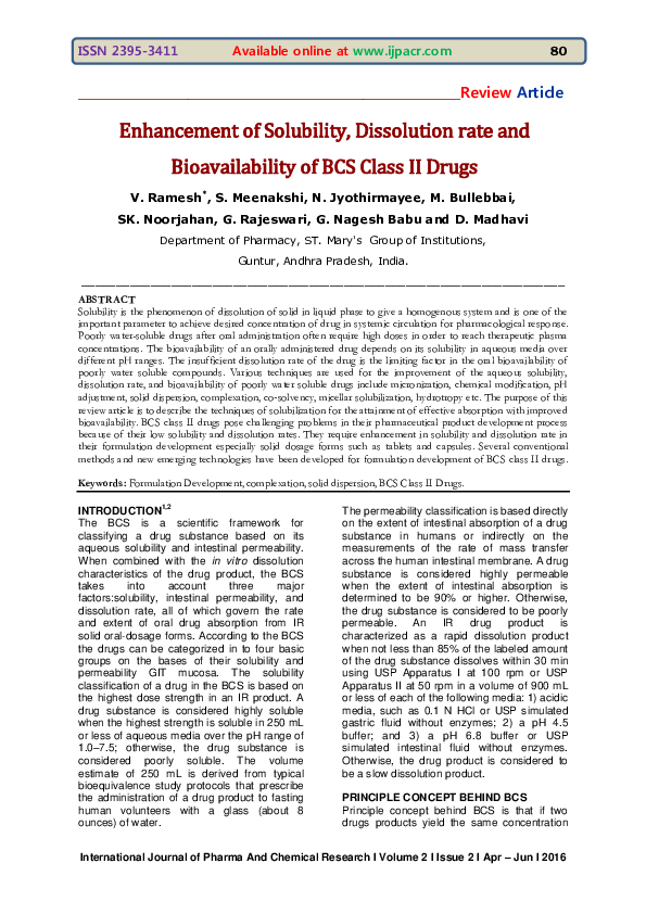 (PDF) Enhancement of Solubility, Dissolution Rate, and Oral ...