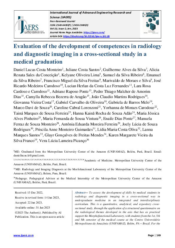 (PDF) Evaluation of the development of competences in radiology and ...