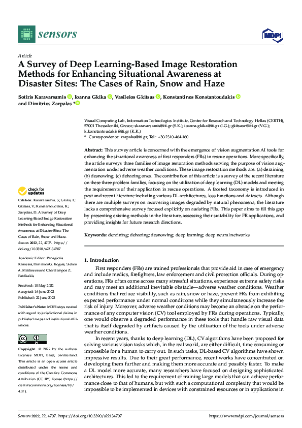 (PDF) A Survey of Deep Learning-Based Image Restoration Methods for ...