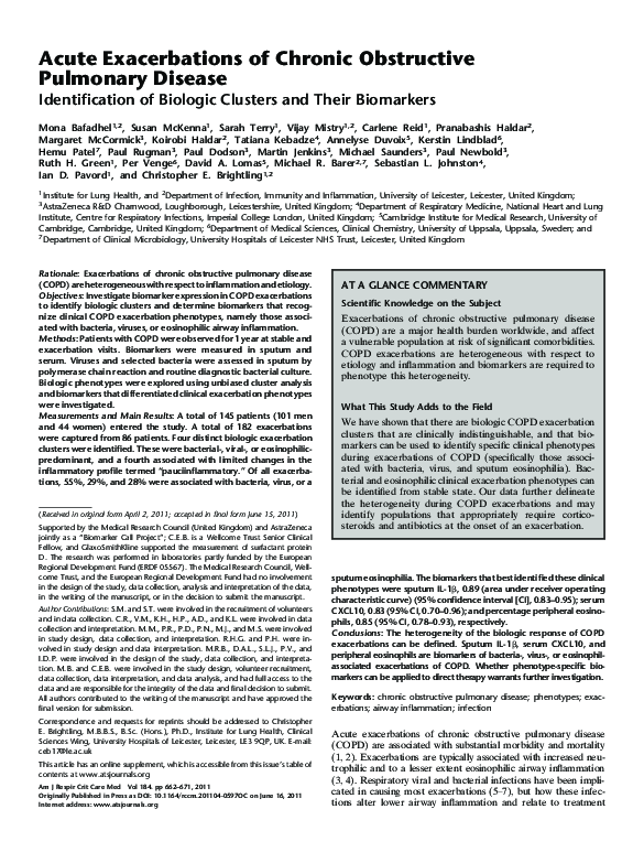 (PDF) Acute Exacerbations of Chronic Obstructive Pulmonary Disease