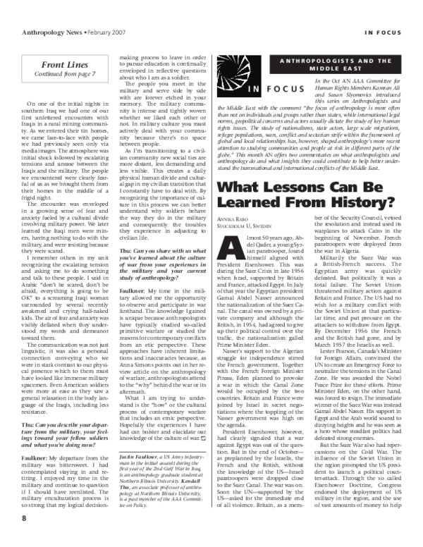 (PDF) What Lessons Can Be Learned From History?