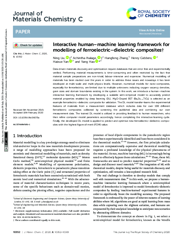 (PDF) Interactive human–machine learning framework for modelling of ...