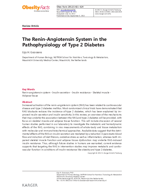 (PDF) Renin Angiotensin System in the Pathophysiology of Diabetic ...
