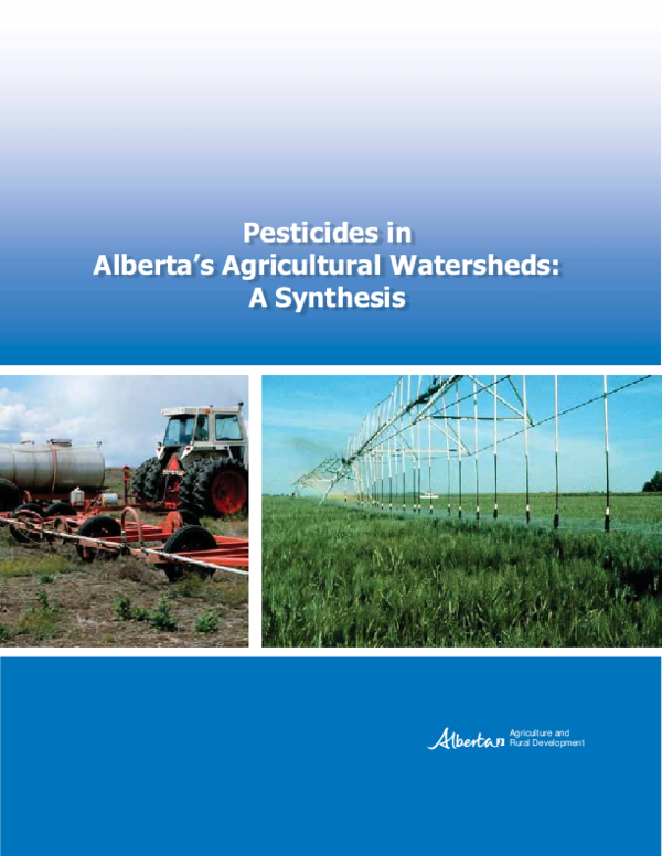 (PDF) Pesticides in Alberta ’ s Agricultural Watersheds : A Synthesis