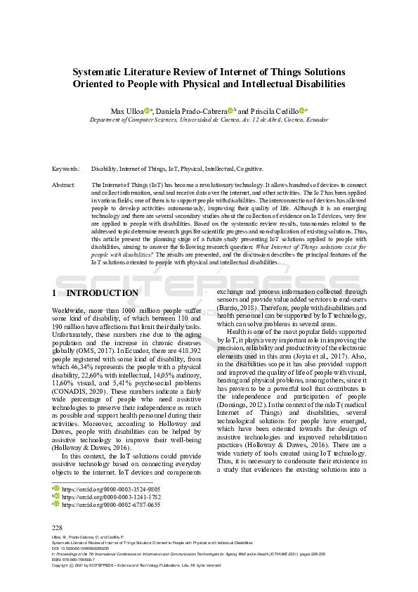 (PDF) Systematic Literature Review of Internet of Things Solutions ...