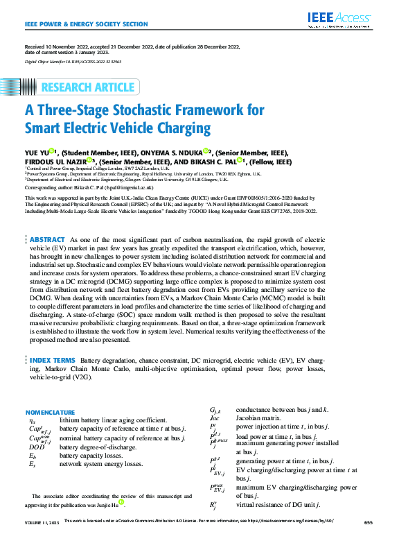 (PDF) A Three-Stage Stochastic Framework for Smart Electric Vehicle ...