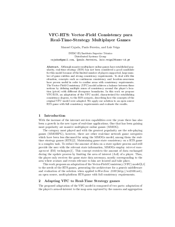 (PDF) VFC-RTS: Vector-Field Consistency para Real-Time-Strategy ...