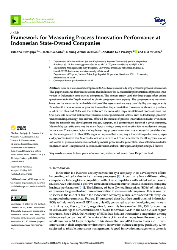 (PDF) Framework for Measuring Process Innovation Performance at ...
