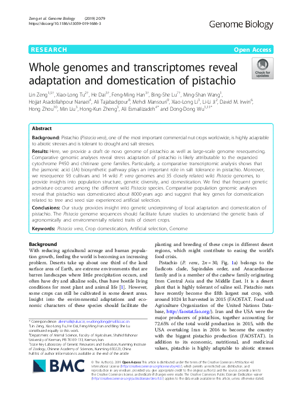 (PDF) Whole genomes and transcriptomes reveal adaptation and ...