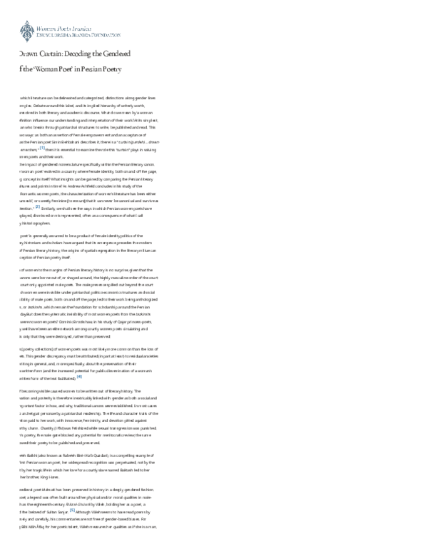 (PDF) Opening the Drawn Curtain Decoding the Gendered Personhood of the