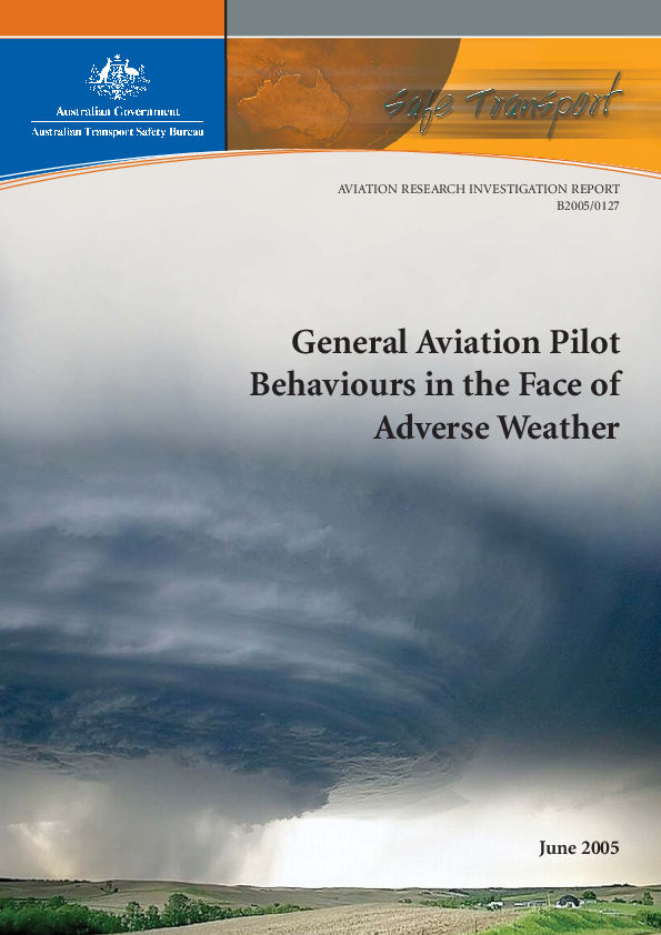 (PDF) General aviation pilot behaviours in the face of adverse weather